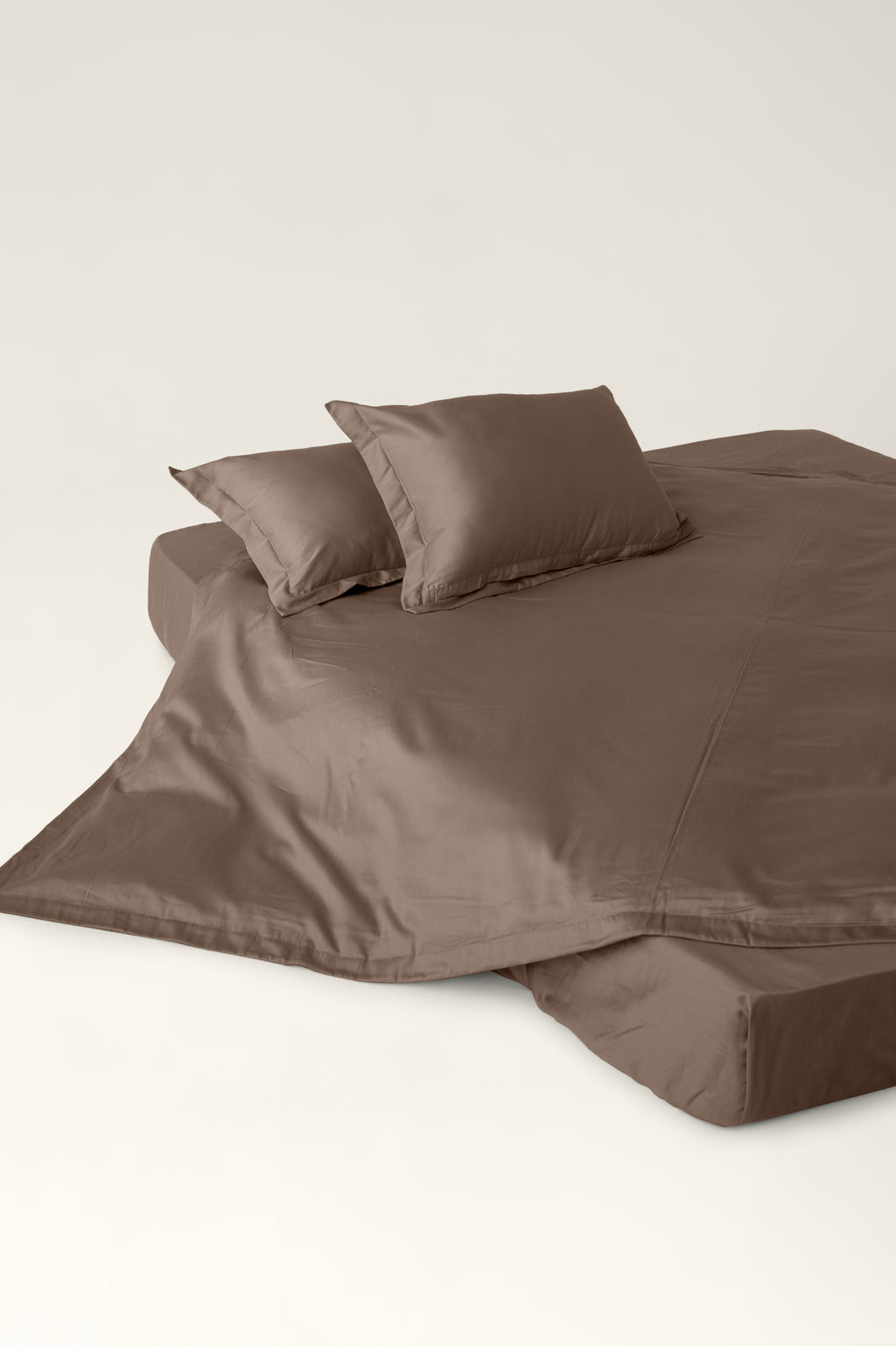 Satin-Bettbezug Santal