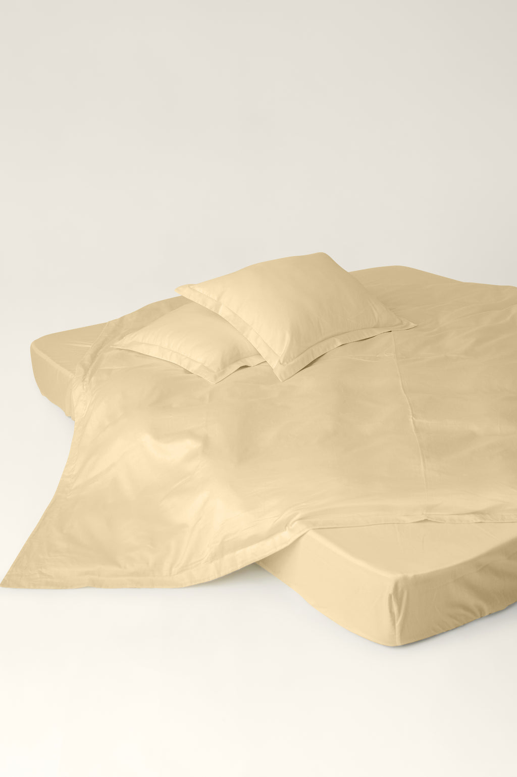 Satin-Spannbetttuch Butter