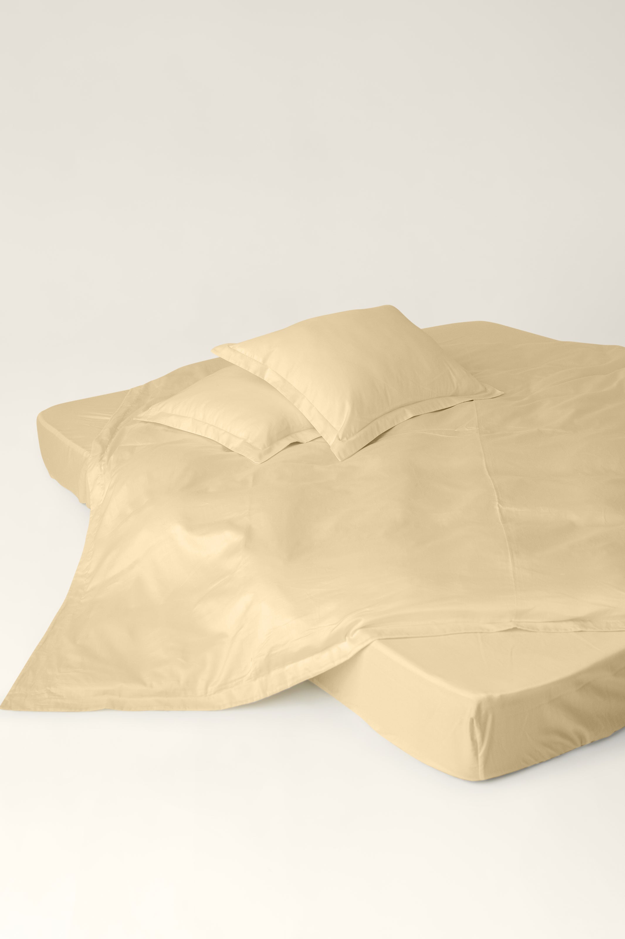 Satin-Spannbetttuch Butter